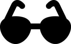 Modern Sunglasses Stencil Svg Design File, Free Vectors File